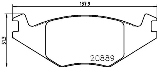 Bremsbelagsatz, Scheibenbremse HELLA 8DB 355 017-491 Bild Bremsbelagsatz, Scheibenbremse HELLA 8DB 355 017-491