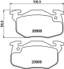 Bremsbelagsatz, Scheibenbremse Vorderachse HELLA 8DB 355 019-141 Bild Bremsbelagsatz, Scheibenbremse Vorderachse HELLA 8DB 355 019-141