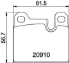 Bremsbelagsatz, Scheibenbremse HELLA 8DB 355 008-111 Bild Bremsbelagsatz, Scheibenbremse HELLA 8DB 355 008-111