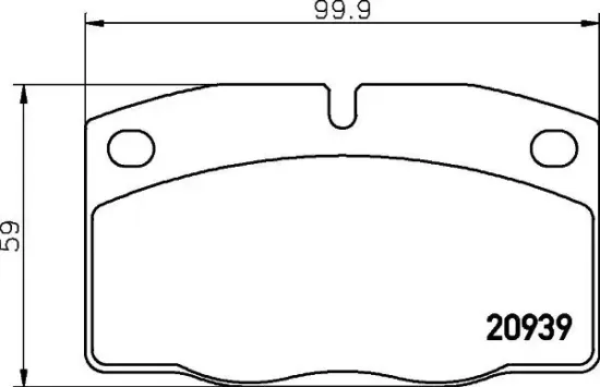 Bremsbelagsatz, Scheibenbremse HELLA 8DB 355 007-251 Bild Bremsbelagsatz, Scheibenbremse HELLA 8DB 355 007-251