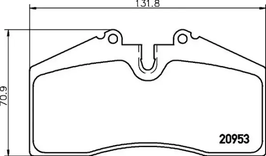 Bremsbelagsatz, Scheibenbremse HELLA 8DB 355 007-701 Bild Bremsbelagsatz, Scheibenbremse HELLA 8DB 355 007-701