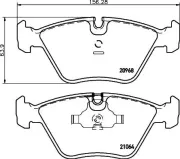 Bremsbelagsatz, Scheibenbremse HELLA 8DB 355 007-411