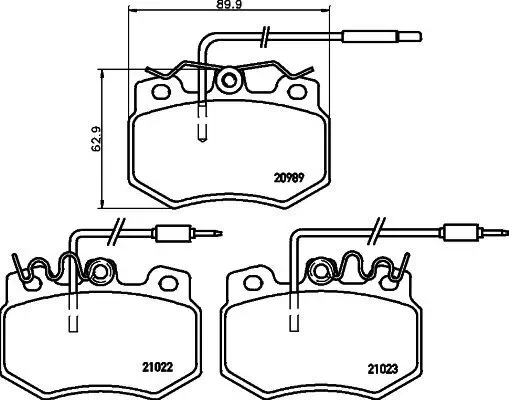 Bremsbelagsatz, Scheibenbremse HELLA 8DB 355 015-511 Bild Bremsbelagsatz, Scheibenbremse HELLA 8DB 355 015-511
