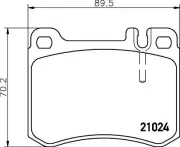 Bremsbelagsatz, Scheibenbremse HELLA 8DB 355 007-611