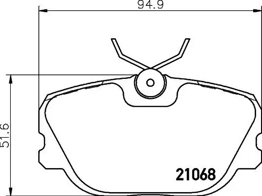 Bremsbelagsatz, Scheibenbremse HELLA 8DB 355 017-761 Bild Bremsbelagsatz, Scheibenbremse HELLA 8DB 355 017-761