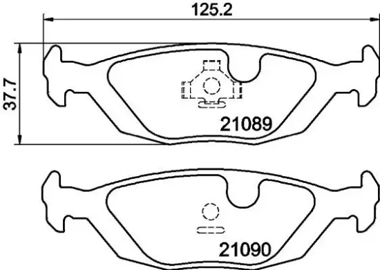 Bremsbelagsatz, Scheibenbremse HELLA 8DB 355 007-521 Bild Bremsbelagsatz, Scheibenbremse HELLA 8DB 355 007-521