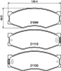 Bremsbelagsatz, Scheibenbremse HELLA 8DB 355 005-621 Bild Bremsbelagsatz, Scheibenbremse HELLA 8DB 355 005-621