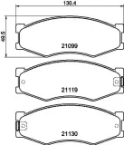 Bremsbelagsatz, Scheibenbremse HELLA 8DB 355 005-621