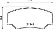 Bremsbelagsatz, Scheibenbremse HELLA 8DB 355 006-151