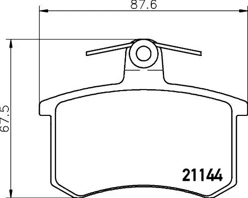 Bremsbelagsatz, Scheibenbremse HELLA 8DB 355 017-951