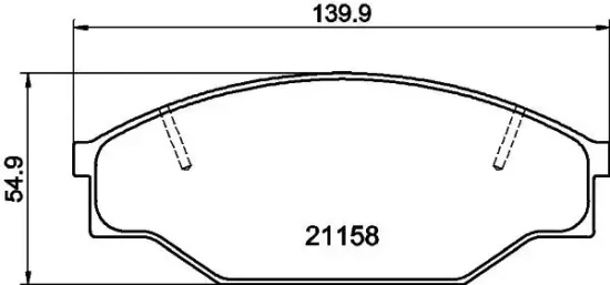 Bremsbelagsatz, Scheibenbremse HELLA 8DB 355 006-121 Bild Bremsbelagsatz, Scheibenbremse HELLA 8DB 355 006-121