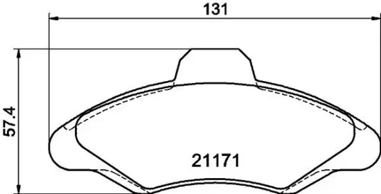 Bremsbelagsatz, Scheibenbremse HELLA 8DB 355 019-041 Bild Bremsbelagsatz, Scheibenbremse HELLA 8DB 355 019-041