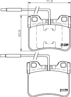 Bremsbelagsatz, Scheibenbremse HELLA 8DB 355 007-811