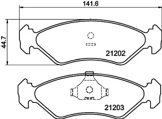 Bremsbelagsatz, Scheibenbremse HELLA 8DB 355 007-391 Bild Bremsbelagsatz, Scheibenbremse HELLA 8DB 355 007-391
