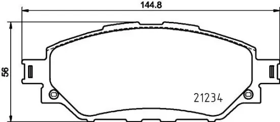 Bremsbelagsatz, Scheibenbremse HELLA 8DB 355 037-801 Bild Bremsbelagsatz, Scheibenbremse HELLA 8DB 355 037-801