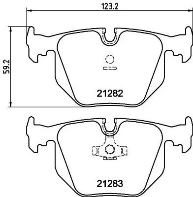 Bremsbelagsatz, Scheibenbremse HELLA 8DB 355 008-121 Bild Bremsbelagsatz, Scheibenbremse HELLA 8DB 355 008-121
