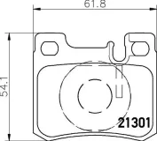 Bremsbelagsatz, Scheibenbremse HELLA 8DB 355 007-671