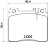 Bremsbelagsatz, Scheibenbremse Vorderachse HELLA 8DB 355 007-551 Bild Bremsbelagsatz, Scheibenbremse Vorderachse HELLA 8DB 355 007-551