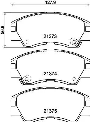Bremsbelagsatz, Scheibenbremse HELLA 8DB 355 005-781 Bild Bremsbelagsatz, Scheibenbremse HELLA 8DB 355 005-781