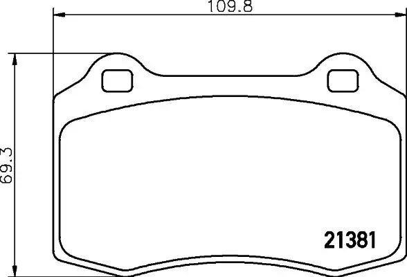 Bremsbelagsatz, Scheibenbremse HELLA 8DB 355 012-981 Bild Bremsbelagsatz, Scheibenbremse HELLA 8DB 355 012-981