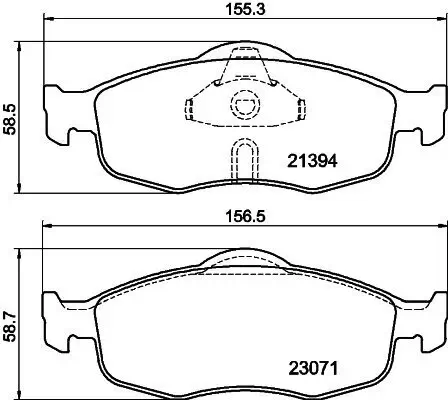 Bremsbelagsatz, Scheibenbremse HELLA 8DB 355 007-641 Bild Bremsbelagsatz, Scheibenbremse HELLA 8DB 355 007-641
