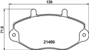 Bremsbelagsatz, Scheibenbremse HELLA 8DB 355 006-401