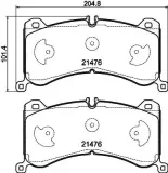 Bremsbelagsatz, Scheibenbremse HELLA 8DB 355 040-821