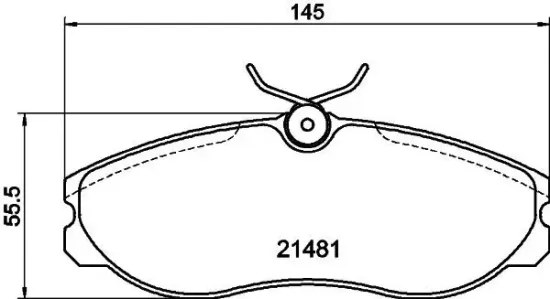 Bremsbelagsatz, Scheibenbremse HELLA 8DB 355 016-651 Bild Bremsbelagsatz, Scheibenbremse HELLA 8DB 355 016-651