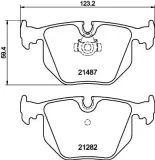 Bremsbelagsatz, Scheibenbremse HELLA 8DB 355 006-691