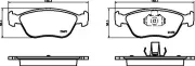 Bremsbelagsatz, Scheibenbremse HELLA 8DB 355 032-971