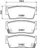 Bremsbelagsatz, Scheibenbremse HELLA 8DB 355 016-371 Bild Bremsbelagsatz, Scheibenbremse HELLA 8DB 355 016-371