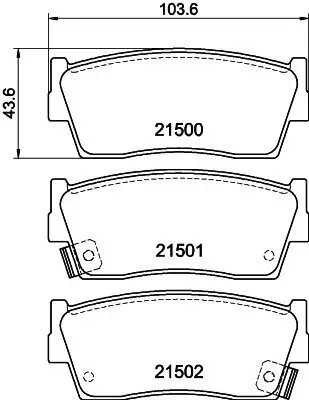 Bremsbelagsatz, Scheibenbremse HELLA 8DB 355 016-371 Bild Bremsbelagsatz, Scheibenbremse HELLA 8DB 355 016-371