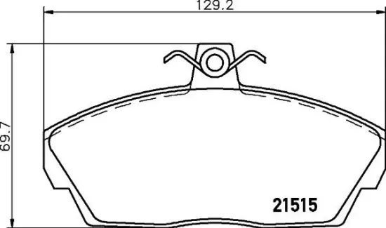 Bremsbelagsatz, Scheibenbremse HELLA 8DB 355 018-431 Bild Bremsbelagsatz, Scheibenbremse HELLA 8DB 355 018-431