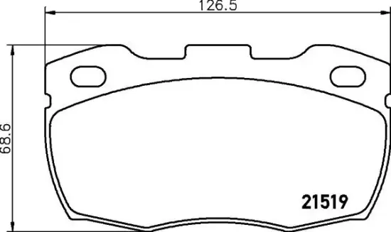 Bremsbelagsatz, Scheibenbremse Vorderachse HELLA 8DB 355 005-861 Bild Bremsbelagsatz, Scheibenbremse Vorderachse HELLA 8DB 355 005-861