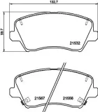 Bremsbelagsatz, Scheibenbremse HELLA 8DB 355 039-971