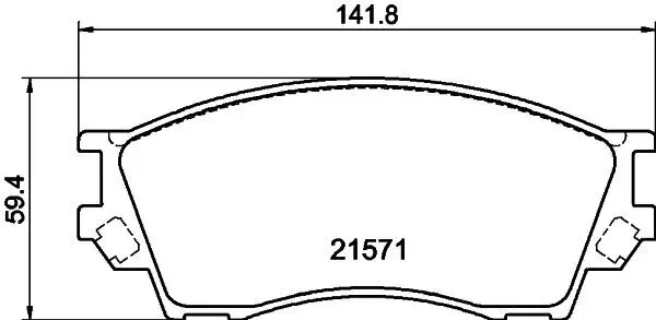 Bremsbelagsatz, Scheibenbremse HELLA 8DB 355 017-091