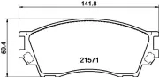 Bremsbelagsatz, Scheibenbremse HELLA 8DB 355 017-091