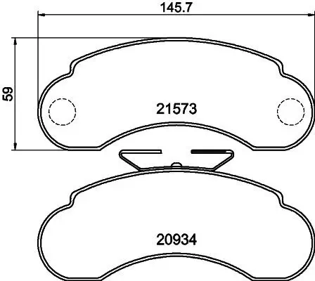 Bremsbelagsatz, Scheibenbremse HELLA 8DB 355 019-101 Bild Bremsbelagsatz, Scheibenbremse HELLA 8DB 355 019-101