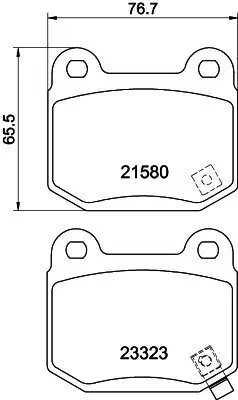 Bremsbelagsatz, Scheibenbremse HELLA 8DB 355 010-691 Bild Bremsbelagsatz, Scheibenbremse HELLA 8DB 355 010-691