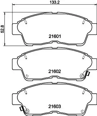 Bremsbelagsatz, Scheibenbremse HELLA 8DB 355 016-421 Bild Bremsbelagsatz, Scheibenbremse HELLA 8DB 355 016-421