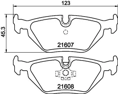 Bremsbelagsatz, Scheibenbremse HELLA 8DB 355 007-511 Bild Bremsbelagsatz, Scheibenbremse HELLA 8DB 355 007-511