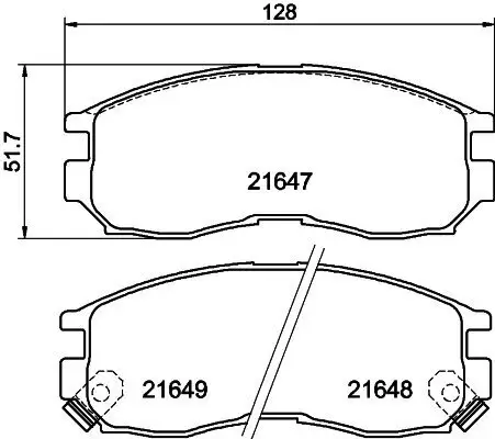 Bremsbelagsatz, Scheibenbremse HELLA 8DB 355 006-471