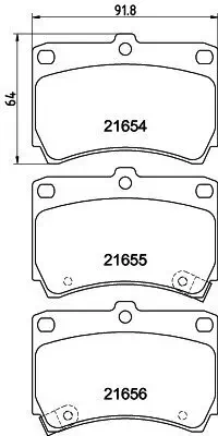 Bremsbelagsatz, Scheibenbremse HELLA 8DB 355 016-431 Bild Bremsbelagsatz, Scheibenbremse HELLA 8DB 355 016-431