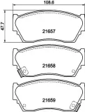 Bremsbelagsatz, Scheibenbremse HELLA 8DB 355 016-351