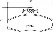 Bremsbelagsatz, Scheibenbremse HELLA 8DB 355 017-931