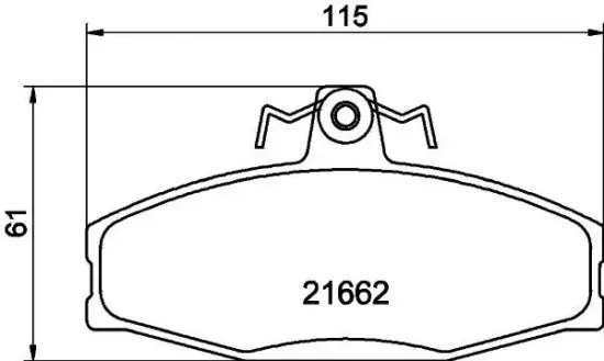 Bremsbelagsatz, Scheibenbremse HELLA 8DB 355 017-931 Bild Bremsbelagsatz, Scheibenbremse HELLA 8DB 355 017-931