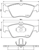 Bremsbelagsatz, Scheibenbremse HELLA 8DB 355 007-831