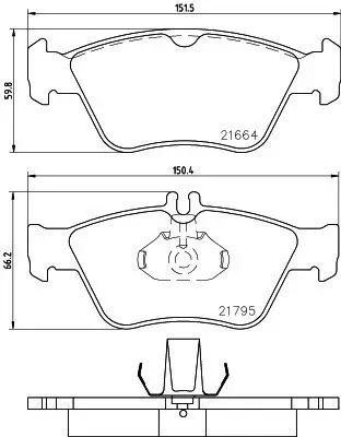 Bremsbelagsatz, Scheibenbremse HELLA 8DB 355 007-831 Bild Bremsbelagsatz, Scheibenbremse HELLA 8DB 355 007-831