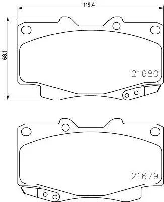 Bremsbelagsatz, Scheibenbremse HELLA 8DB 355 013-481 Bild Bremsbelagsatz, Scheibenbremse HELLA 8DB 355 013-481