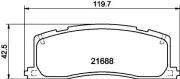 Bremsbelagsatz, Scheibenbremse HELLA 8DB 355 016-391